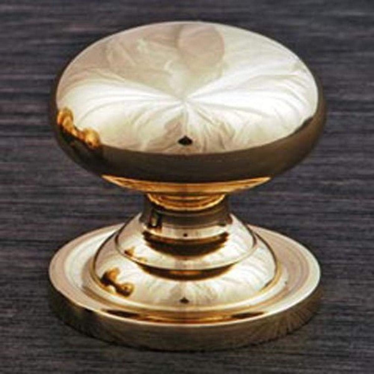 R.K. International CK 3217 ATSB Rki - Satin Brass Small Solid Plain Knob with Backplate