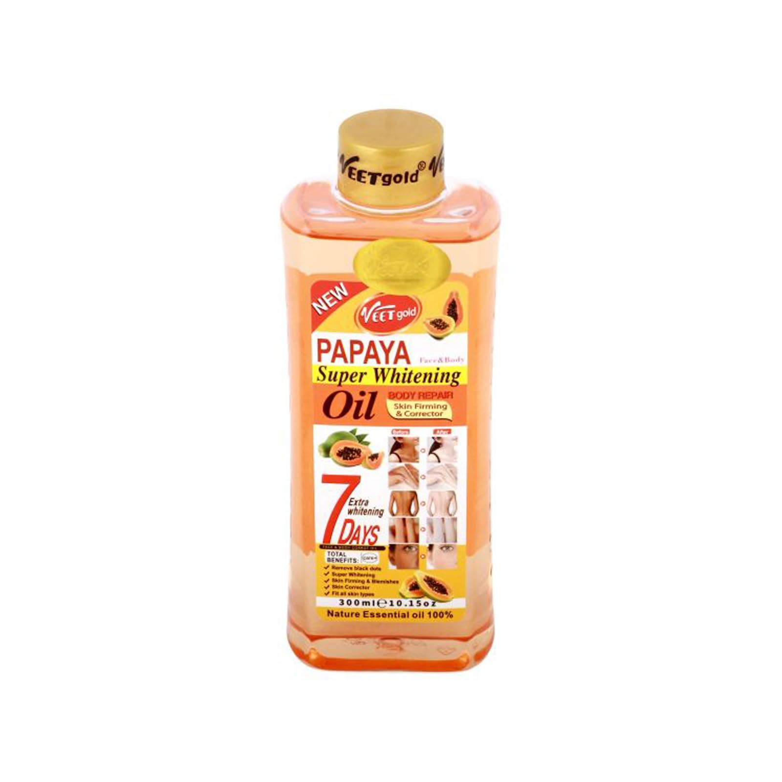 Papaya Super Whitening Body Repair Oil, 300ml