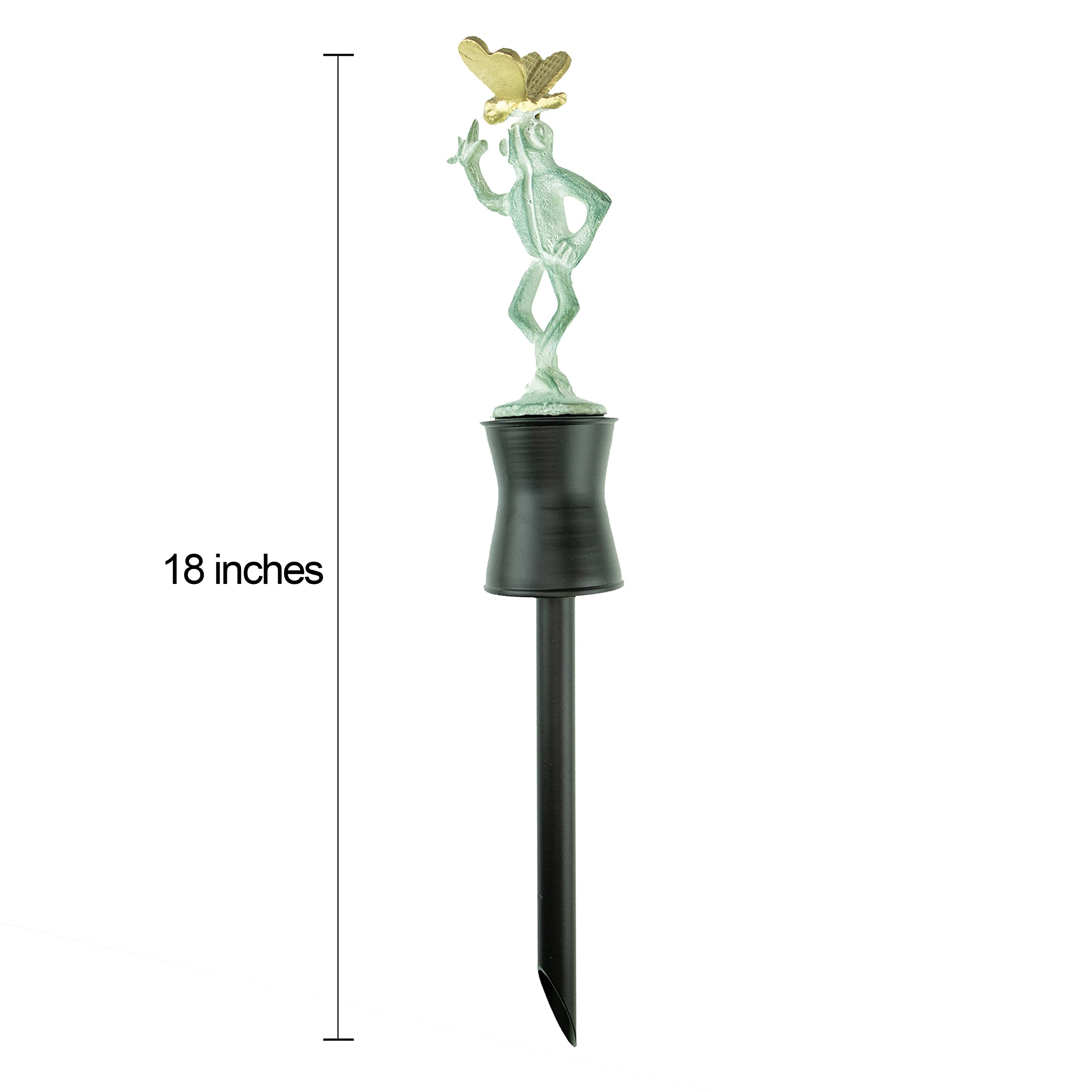 Clever Garden Heavy Duty Decorative Hose Guide - Frog & Dragonfly, 1 Pack