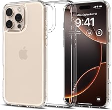 Funda Spigen para iPhone 16 Pro Max, Ultra Hybrid [Sin Anillo Magnético][Anti-Amarilleo] - Cristal Claro