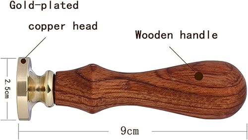 Miniatura 4 de Yoption - Sello de cera, sello clásico de lirios del alfabeto B, cabeza de latón retro vintage, mango de madera, sello de cera de sellado de letra B