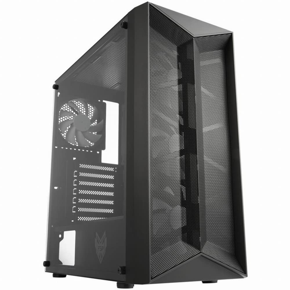 FORTRON/SOURCE FSP CMT211A ATX Mid Tower PC Case ARGB Light Bar, Tempered Glass