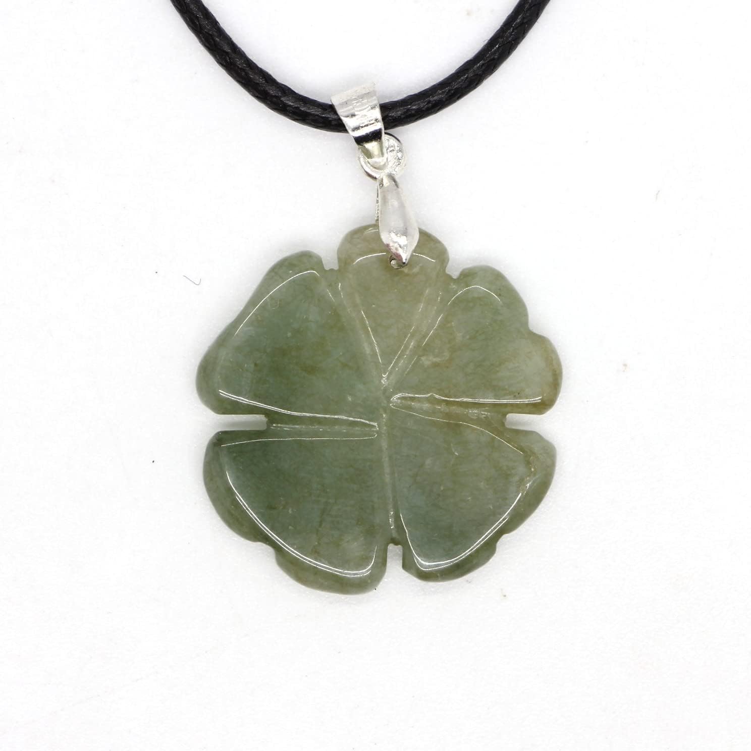 Type A Certified Jadeite Jade Necklace Pendant Four-leaf clover Series
