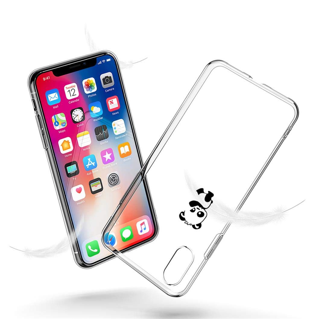 Generico Cover per iPhone XR, Trasparente in silicone, Custodia in