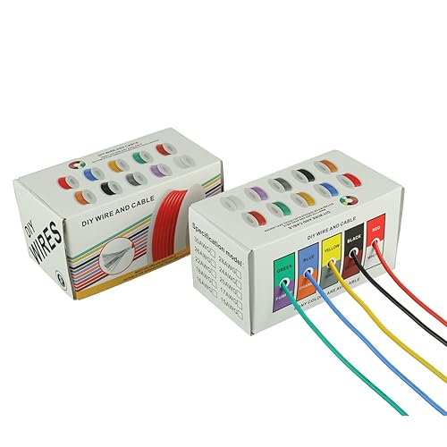 Miniatura 4 de BOJACK Cable eléctrico de silicona flexible de 16 AWG, kit de cables de 300 V con más tubos termorretráctiles de 20 4mm y un mini pelacables (5