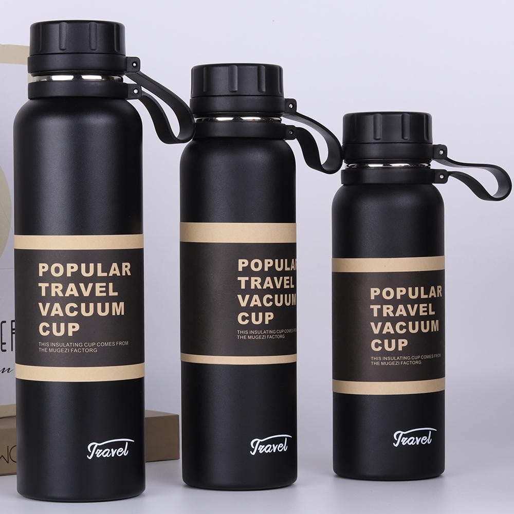 MLLM, borraccia riutilizzabile senza BPA, bollitore per sport all'aria aperta, thermos per auto di grande capacità, 650 ml, bottiglia termica a doppia parete con tazza