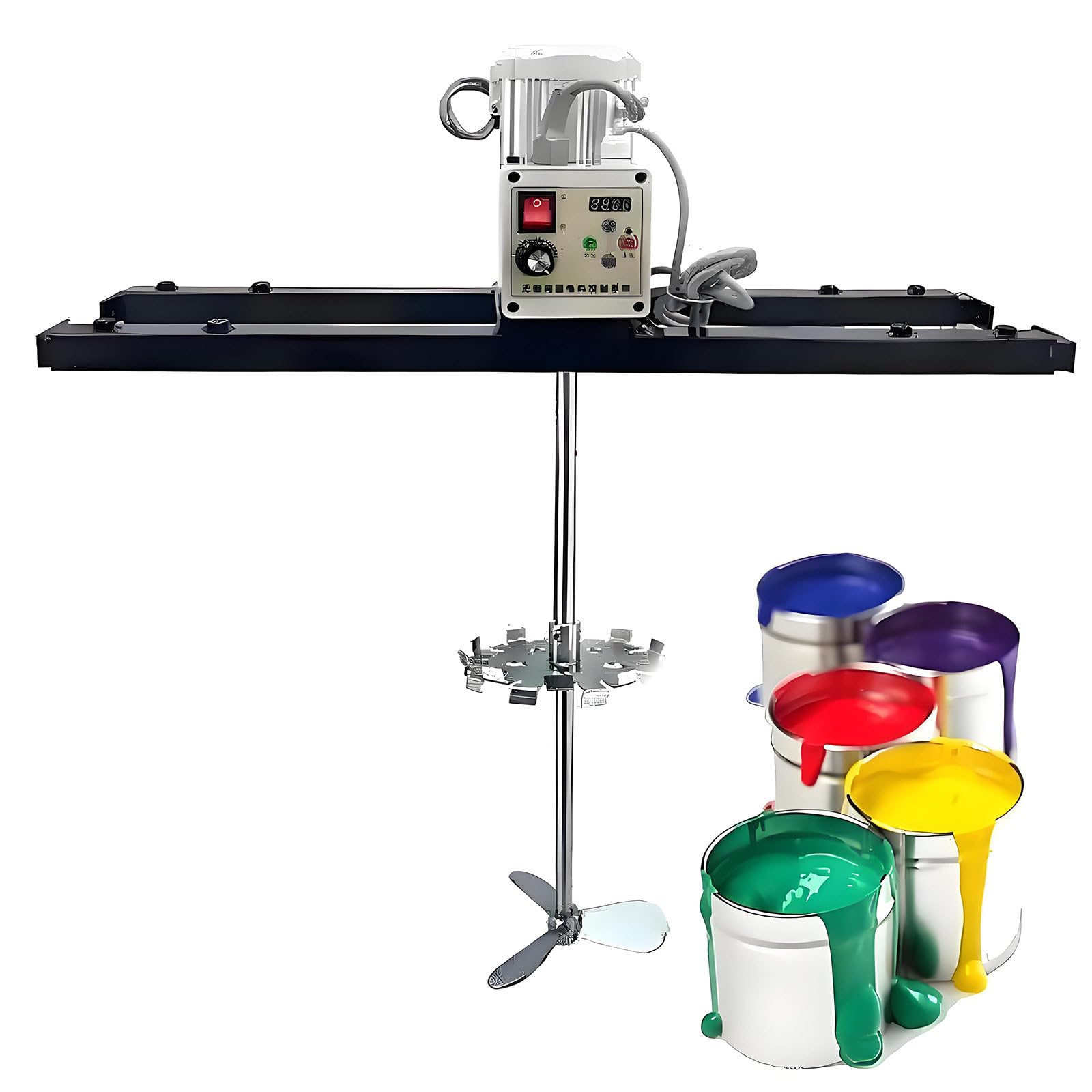 GUTYGIO Tank Mixer Paint Mixer,Industrial IBC Electric Stirrer,2100W Commercial,0-800RPM,1000L Capacity,Support Hanger for Heavy Use TypeC