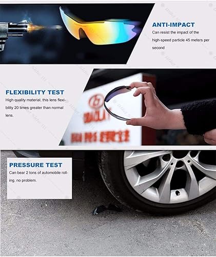 Miniatura 6 de Gafas de sol polarizadas UV400 con 5 lentes intercambiables para hombres y mujeres, senderismo, ciclismo, correr, pesca, golf, béisbol, esquí, etc.