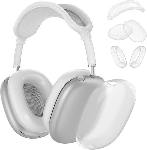 Miniatura 19 de Funda rígida para AirPods Max con modo de sueño, funda de transporte para auriculares con almohadillas de silicona para AirPods Conjunto negro y