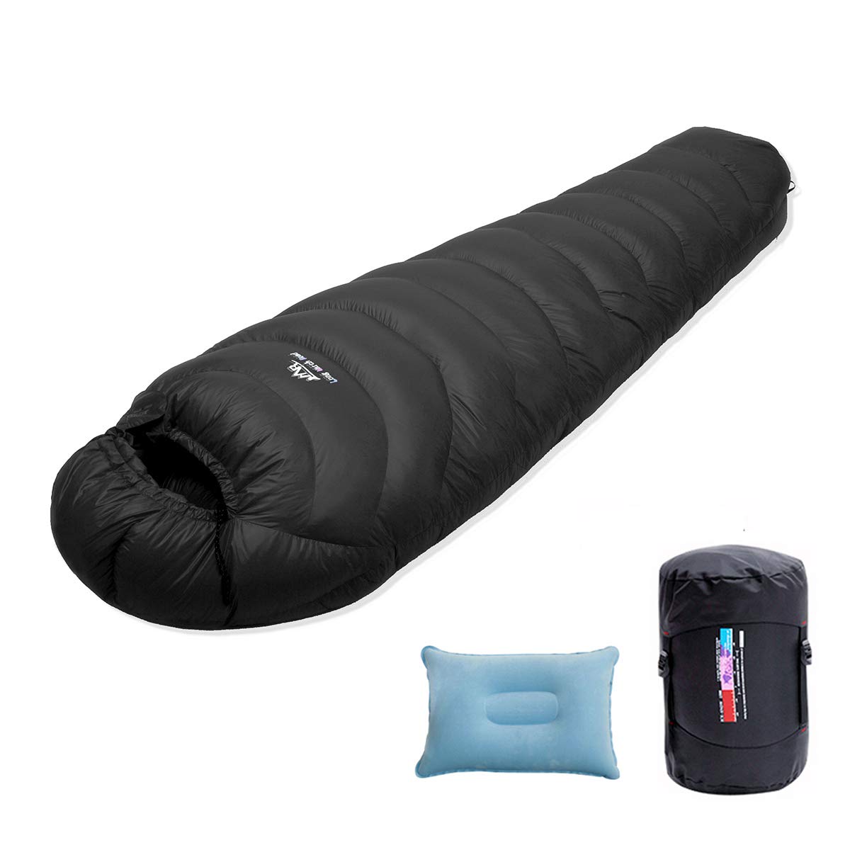 Amazon | 高級ダウン寝袋 マミー型 コンパクト収納寝袋 シュラフ 登山 