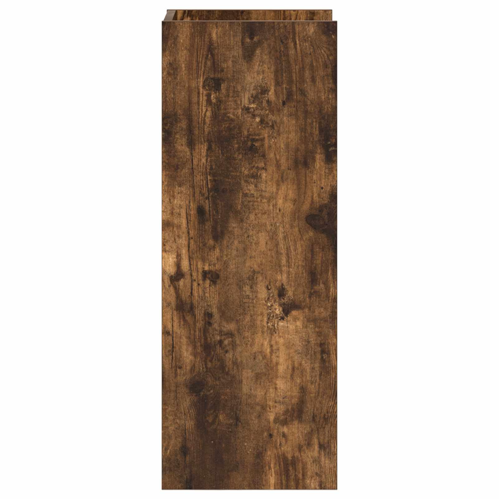 Vertikaler Pflanzenständer, 80 cm, mit Regal, Innenständer aus technischem Holz, rauchige Eiche, platzsparendes Design für Wohnzimmer