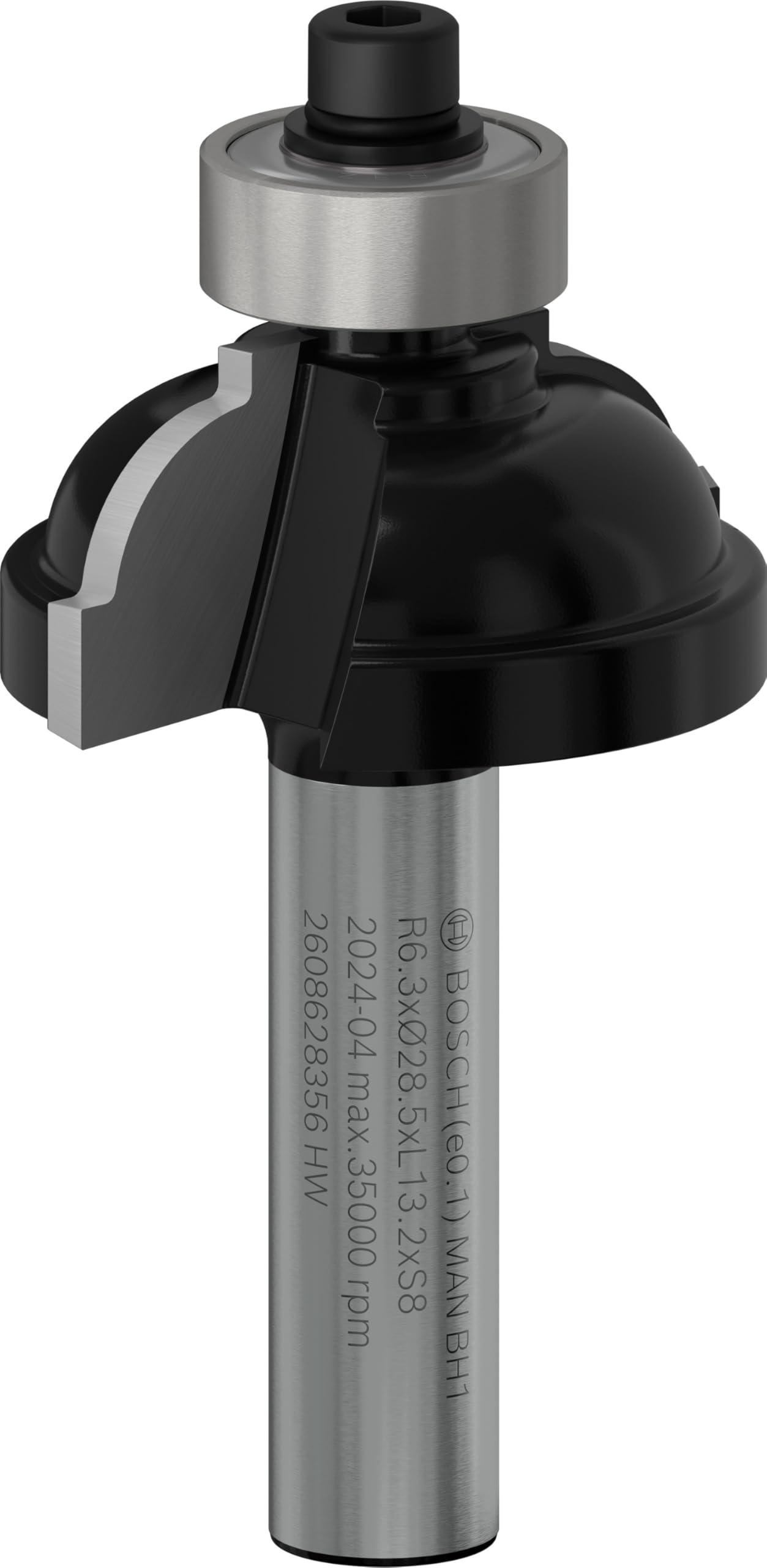 Bosch 2608628356 aksesuarı profil freze F 8 mm, R1 6,3 mm, D 28,5 mm, U 13,5 mm, G 54 mm