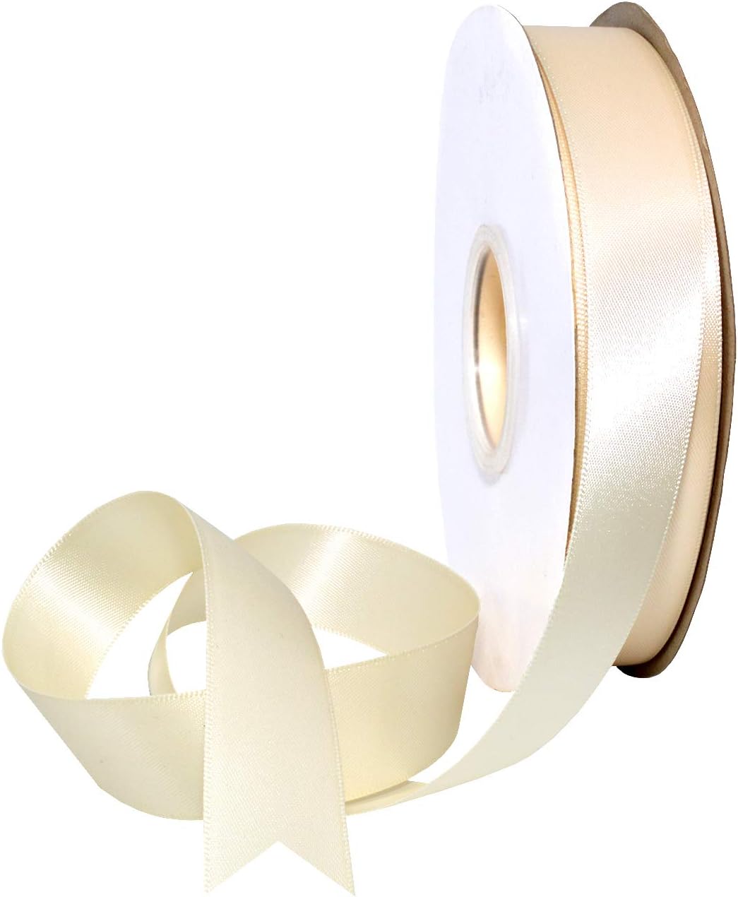 Morex Ribbon Double Face Satin Ribbon 7/8" X 50 YD Ivory