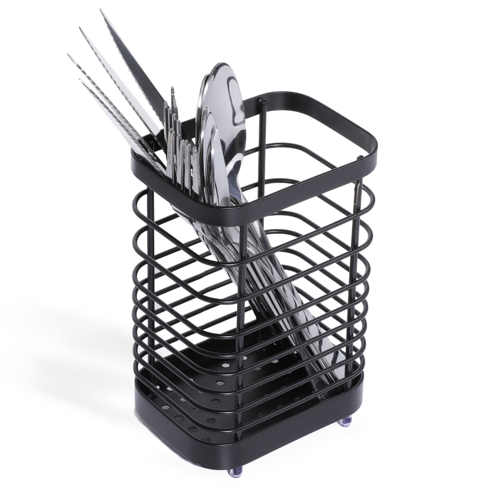Toski Cutlery Drainer 304 Stainless Steel, Holder Quick Drying, Black