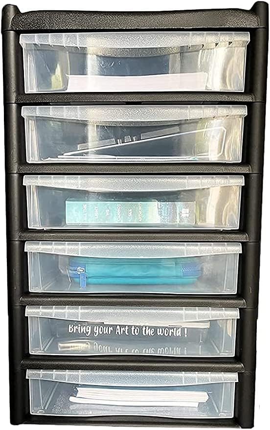 Aliza 6 Tier Drawers Plastic Drawers Storage Unit A4 Drawers