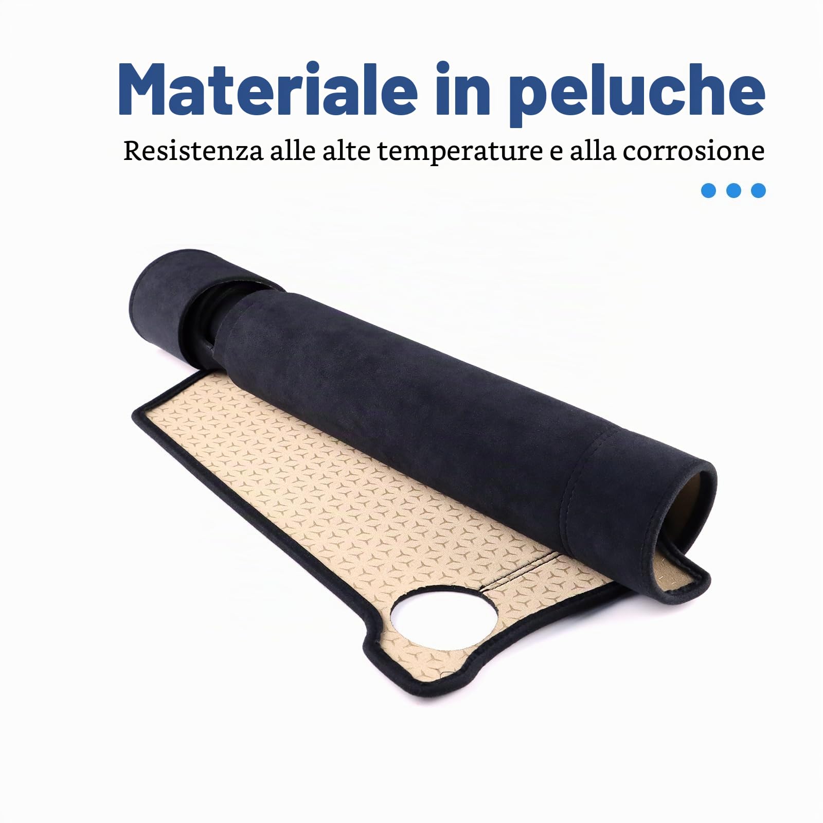 KUNGKIC Per Abarth 595 695 2017-2024 Copertina per Cruscotto in Flanella per Auto, Protezione Solare per Interno Auto, Protezione dalla Luce per Cruscotto, Protezione in Spugna per Cruscotto