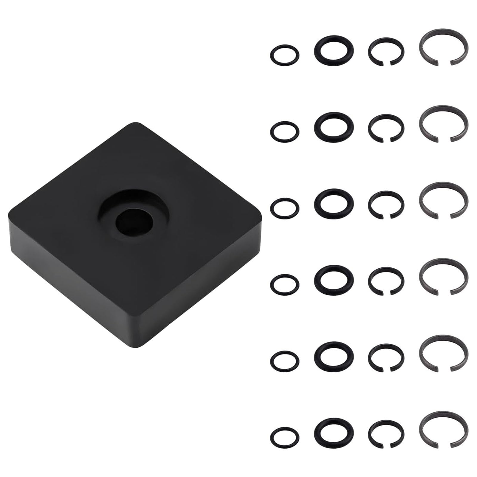 6 Sets 3/8" and 6 Sets 1/2" Impact Retaining Ring Clip Impact Friction Rings with O-Ring