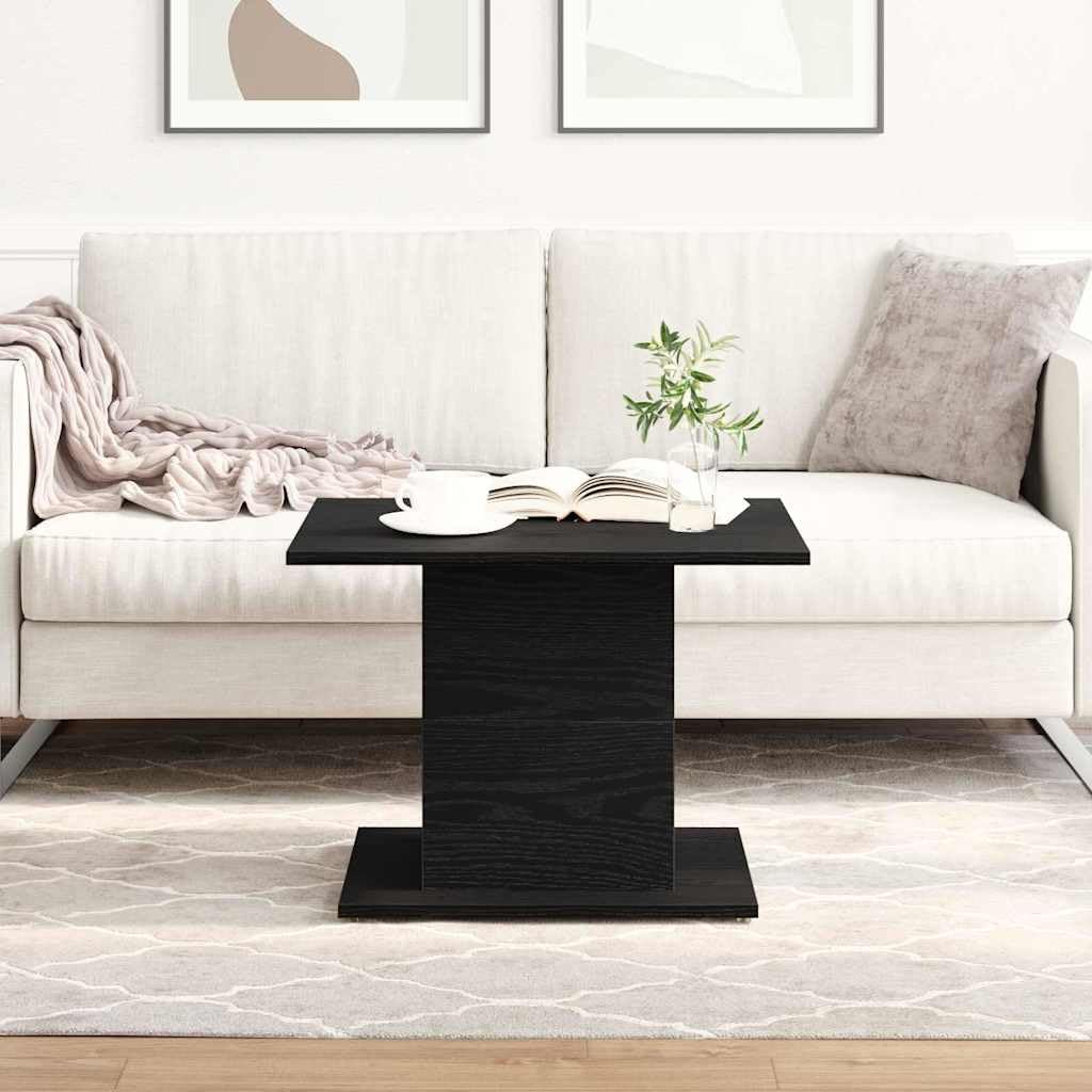 Mesa de Café Roble Negro 55,5 x 55,5 x 40 cm Mesa de Centro con Estante y Almacenamiento para Sala de Estar,Salón,Comedor