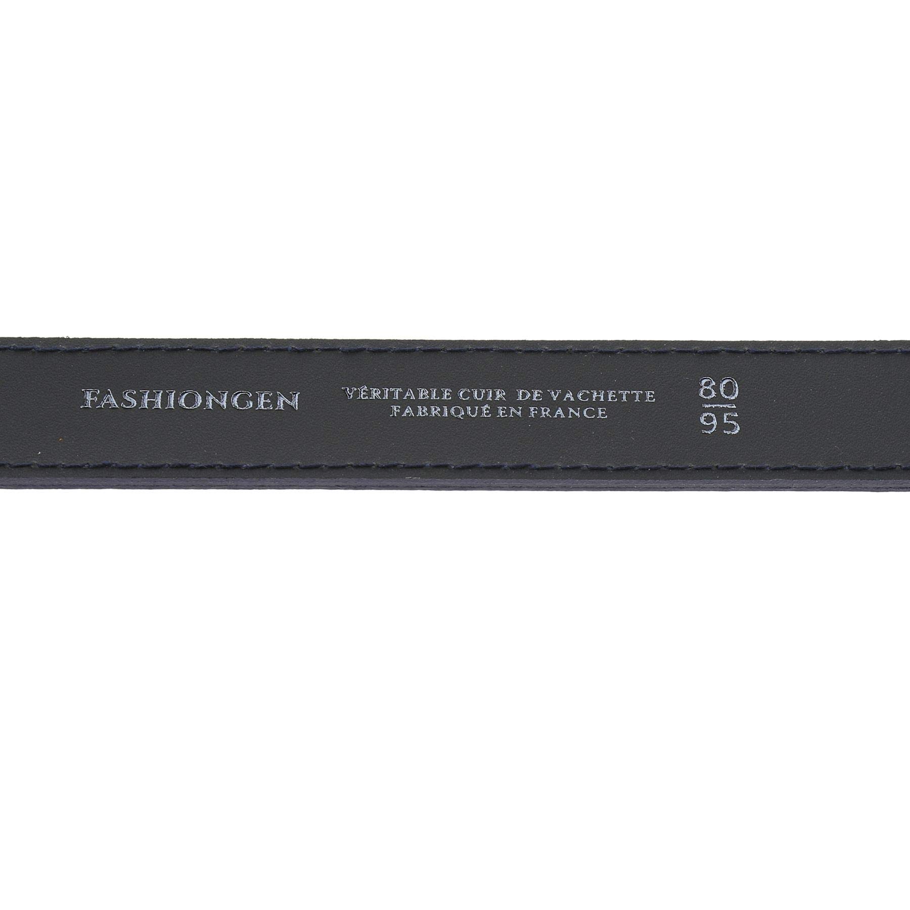 FASHIONGEN - Ceinture pour femme en Cuir Italien, fabriqué en France, LUNA