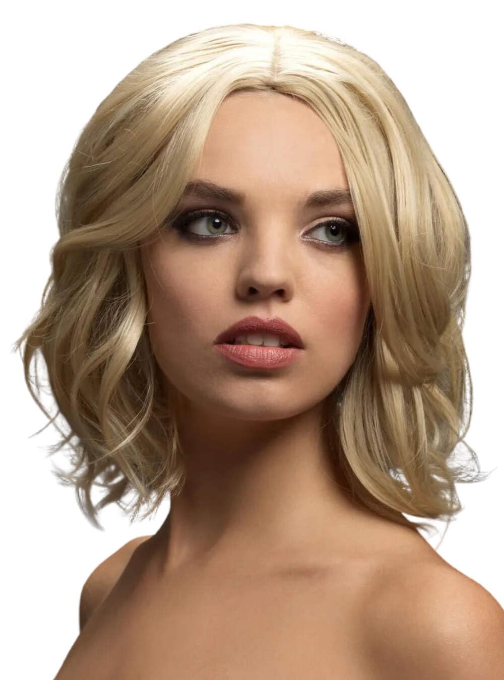 Smiffy's Fever Olivia Wig Dark Blonde Soft Wave Bob 13Inch/33Cm,Fever Wigs Yellow