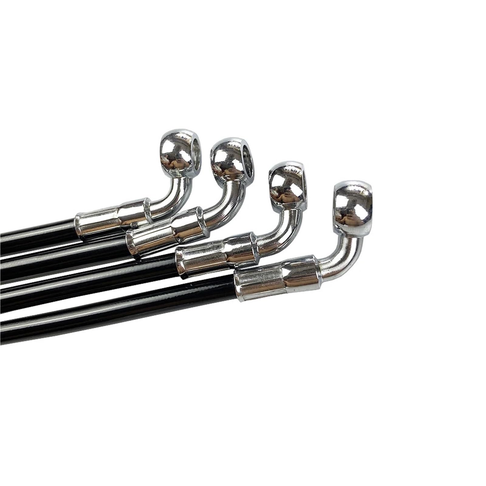 Zestaw linki sprzęgła motocykl Motocyklowy hydrauliczny wzmocniony przewód wężowy oleju hamulcowego do roweru wyścigowego ATV Dirt Pit(Black 2200mm)