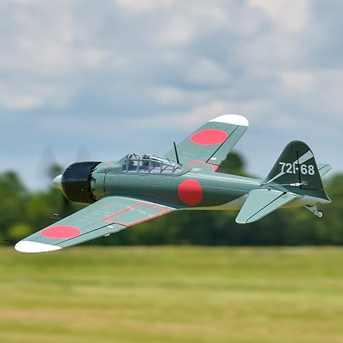 Miniatura 3 de Fms Zero A6M5 Fighter 6CH 1100mm 433 Envergadura con solapas retrae el avión RC PNP sin radio batería cargador