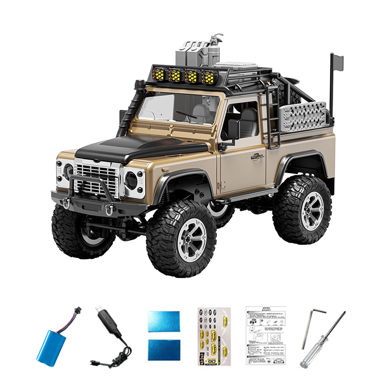 LooWindoer 1/12 RC Rock Crawler 4WD, Full Proportional Off Road Remote Control Truck with LED Lights, 2.4GHz All Terrain Climbing Vehicle, Long Runtime RC Car for Teens & Adults