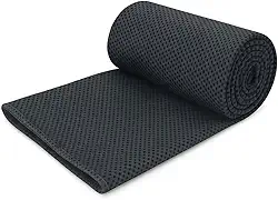 Toalha Microfibra Grande 150x80cm Ultrafina – Alta Absorção, Secagem Rápida e Super Absorvente | Compacta, Ultra Leve, Ideal para Academia, Acampamento, Natação, Piscina e Praia. (Cinza Escuro)