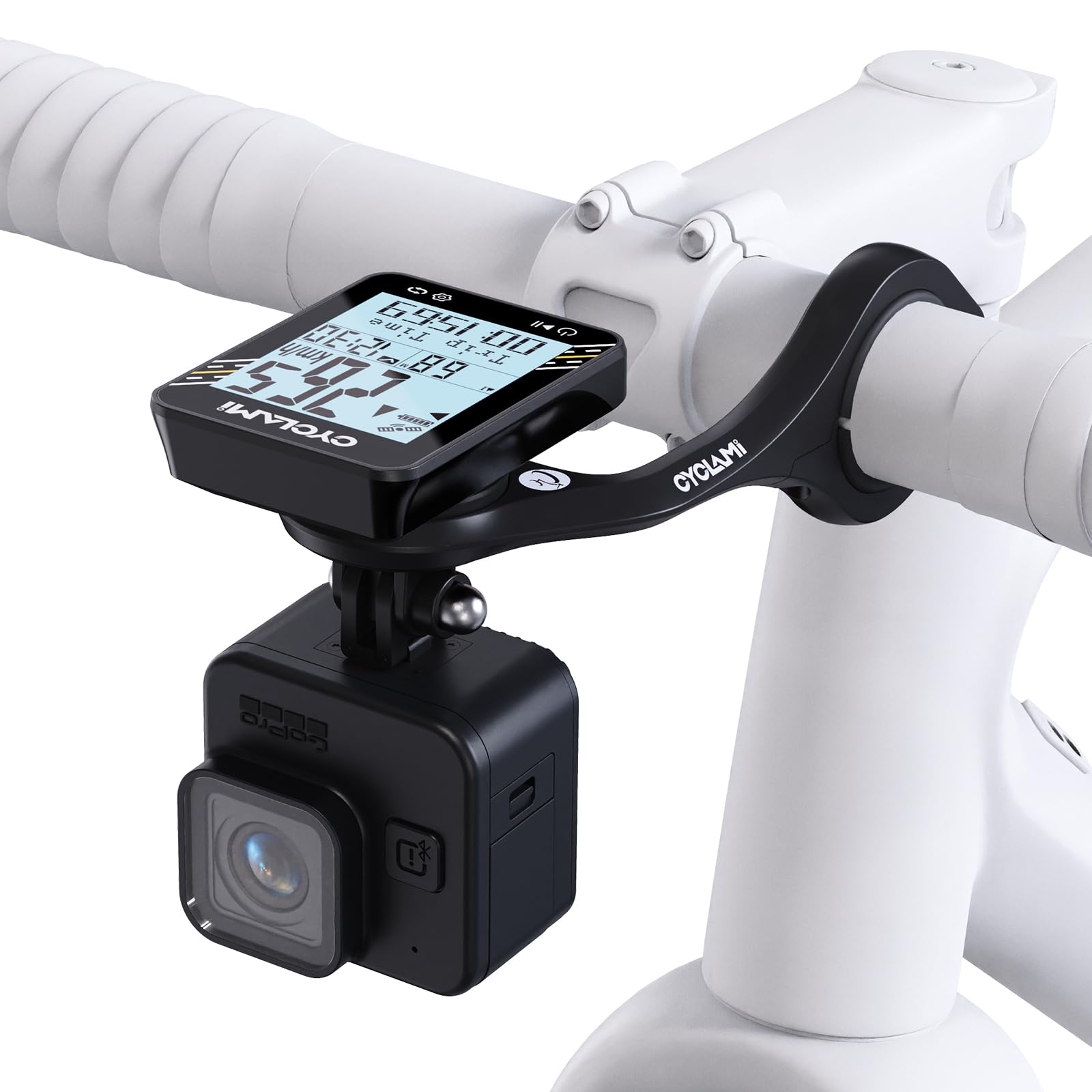 CYCLAMI Ordinateur De Vélo Support GPS Guidon Intégré Support De Vélo De Route Pour Garmin IGPSPORT Bryton XOSS GoPro Support De Projecteur