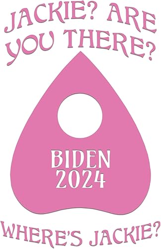 Biden Where's Jackie Ouija Planchette Sticker Vinyl Decal Notebook Car Laptop 3.5" x 5.5" (Soft Pink)