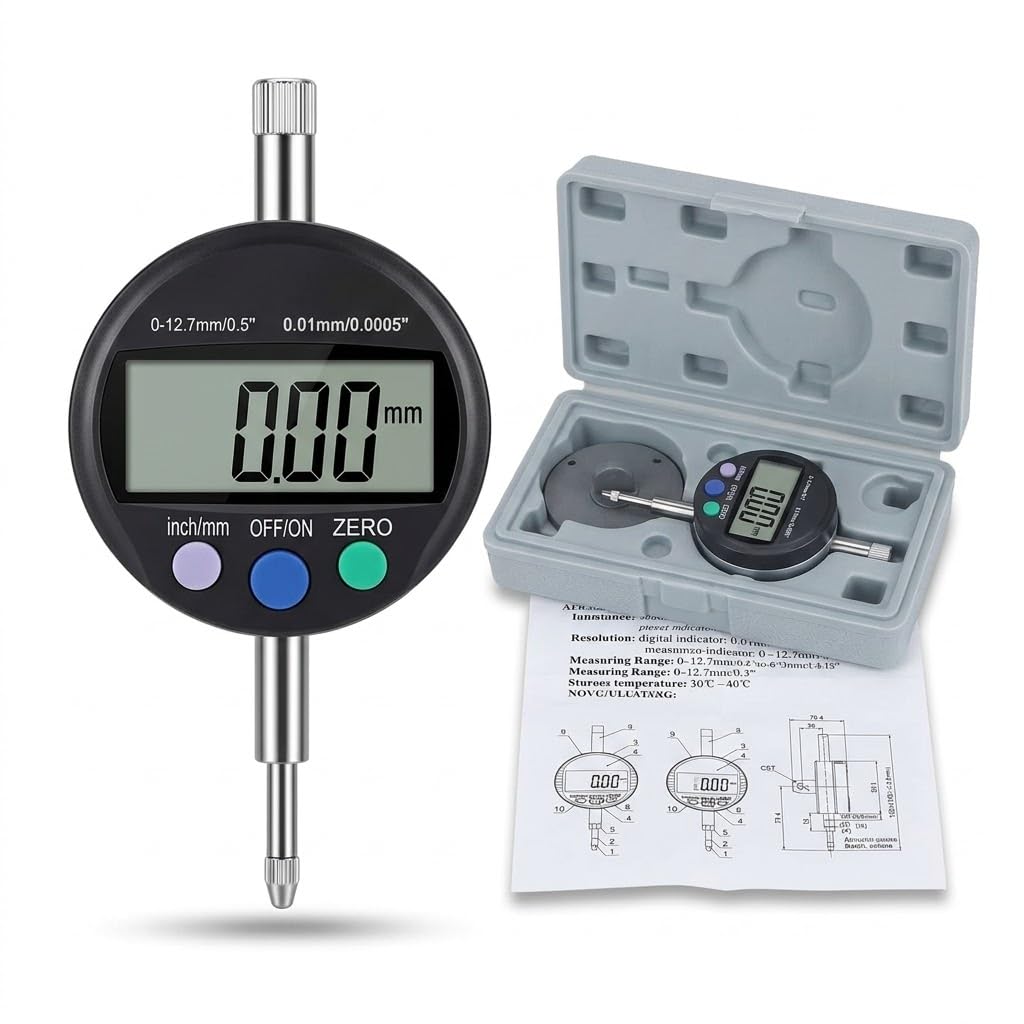 SKYKING Digital Dial Indicator 0-12.7mm (0.5") | 0.01mm Resolution | Electronic Digital Indicator Gauge with LCD Display, Inch/mm Conversion, Zero Setting for Precision Measurement (2026 Upgrade)-image-11