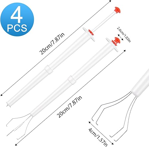 Miniatura 2 de Tophoniex Recogedor de pepinillos, 2 unidades, pellizcador de pepinillos de lujo de acero inoxidable y plástico, herramienta de agarre de pepinillos