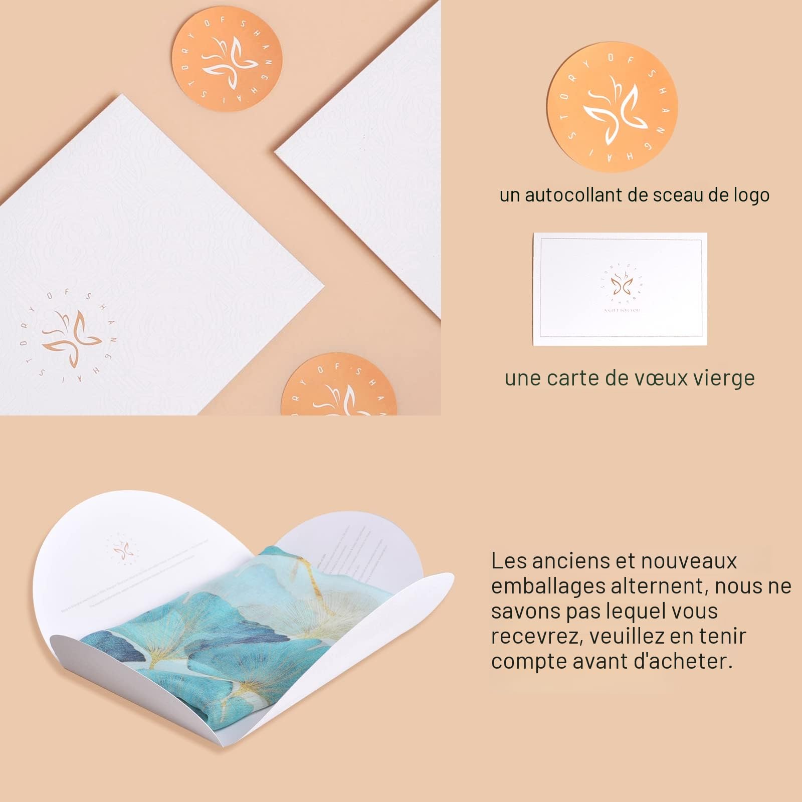 Femme Foulard 100% Soie Imprime Floral Grande Echarpe Châle Ultra-Léger Respirant Elégant Cadeau 175 * 110CM