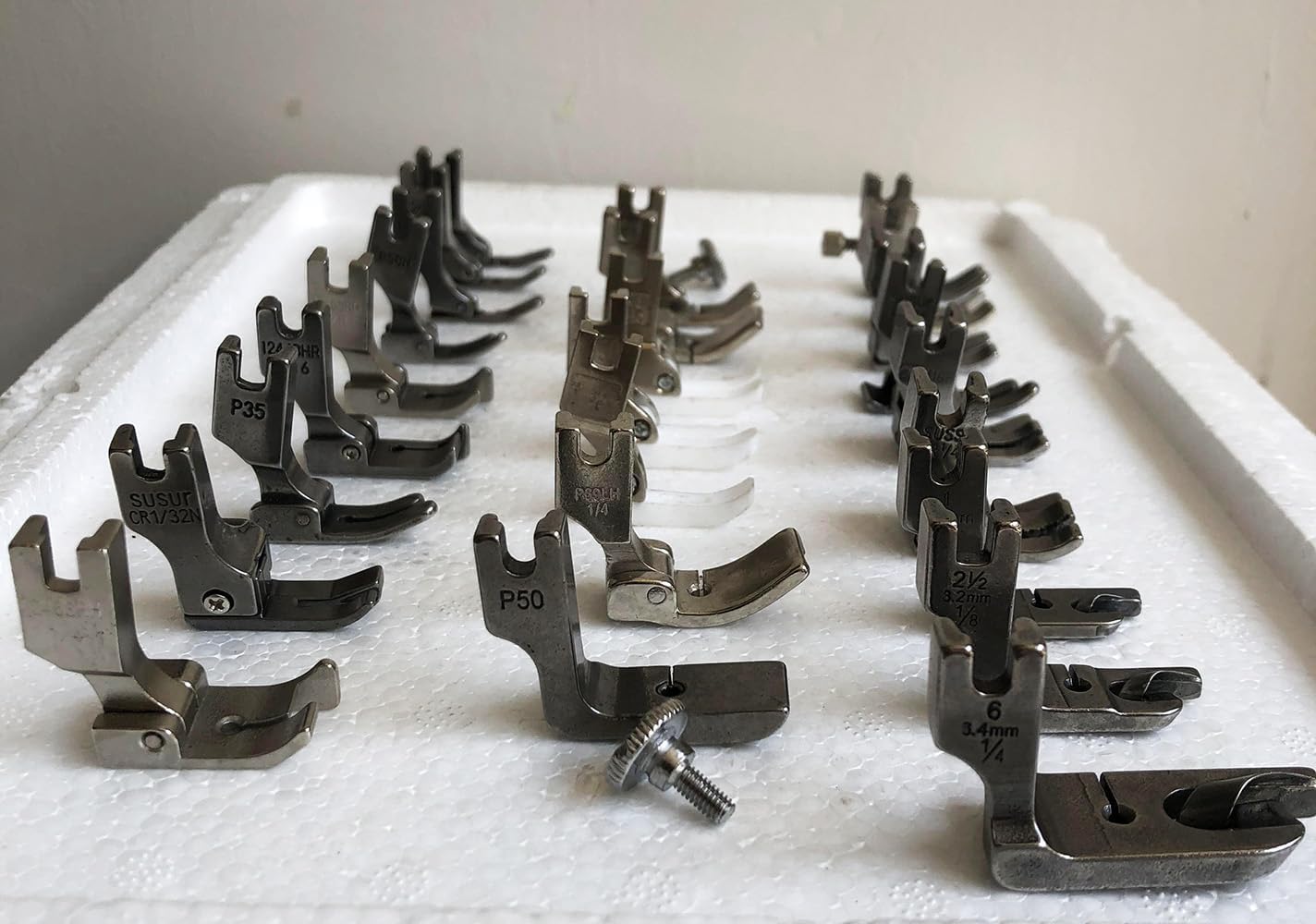 25Pcs Sewing Machine Supplies Practical Presser Foot Feet Kit Set DIY for JUKI DDL-5550 8500 8700 9000 Industrial Sewing Machine