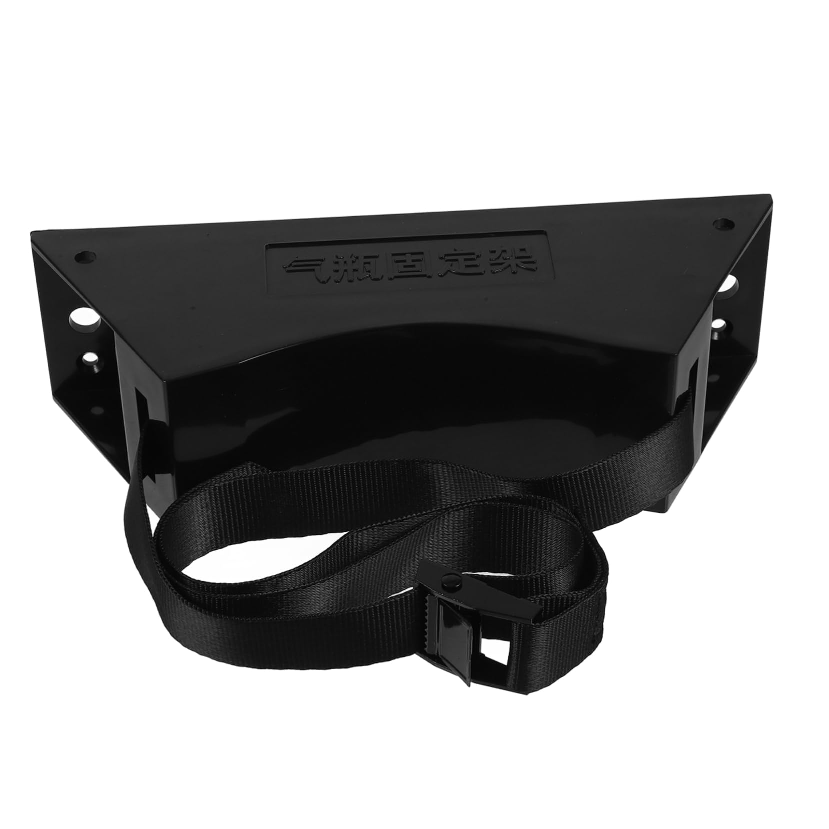 JEWEDECO Gas Bottle Holder Expansion Tank Mounting Bracket Cylinder Stand Gas Cylinder Wall Brackets Propane Tank Holder Cylinder Wall Mount Bracket Propane Tank Strap Iron Black