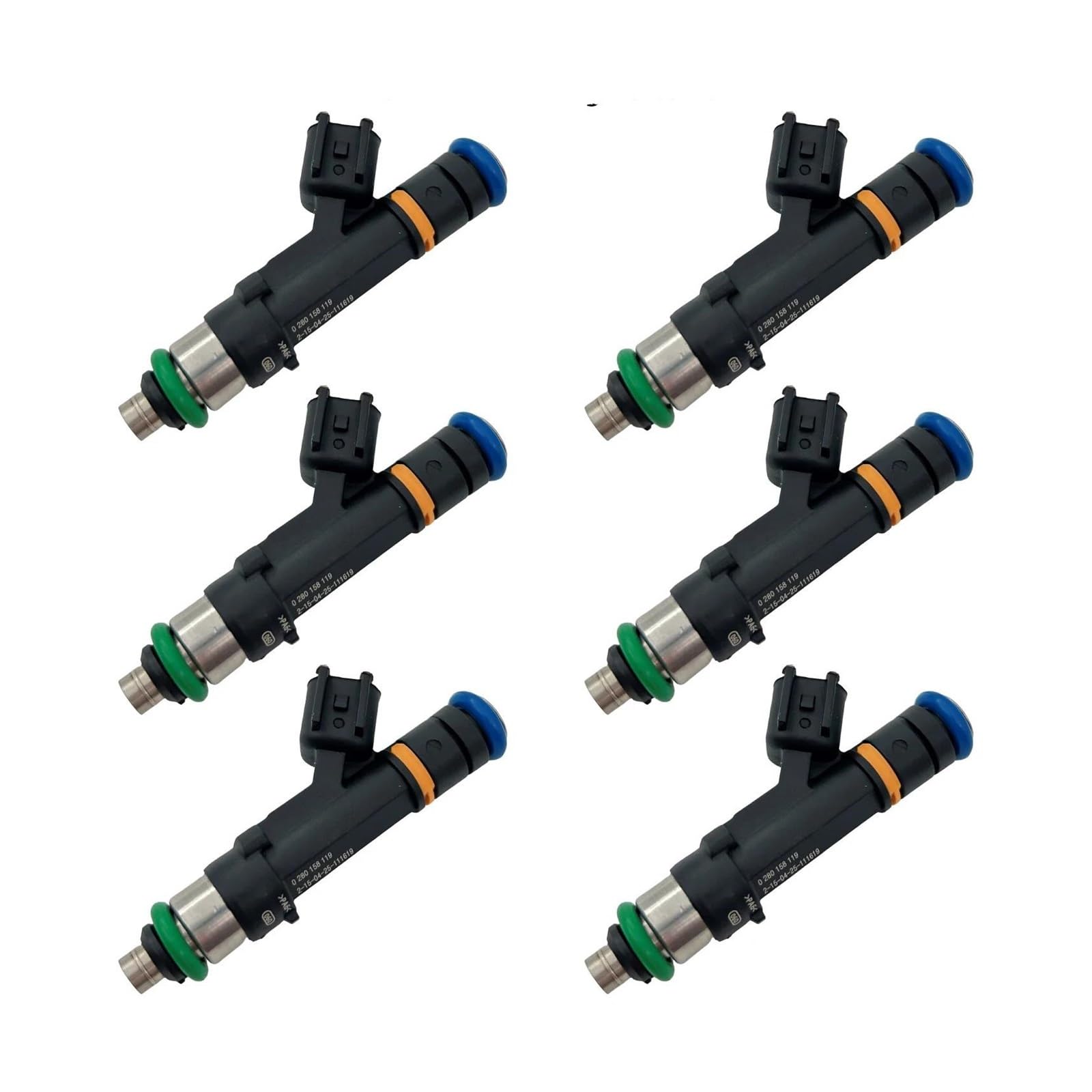 for Chrysler for Grand for Voyager V (RT) 3.8 2008-2011 Fuel Injectors Valve Nozzle 1-6Pcs 0280158119 04861667AA Injector Nozzle(6 Piece)