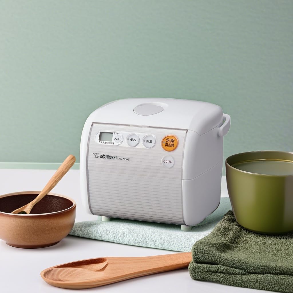 Amazon | 象印 炊飯器 3合 マイコン式 極め炊き ホワイト NS-NF05-WA 