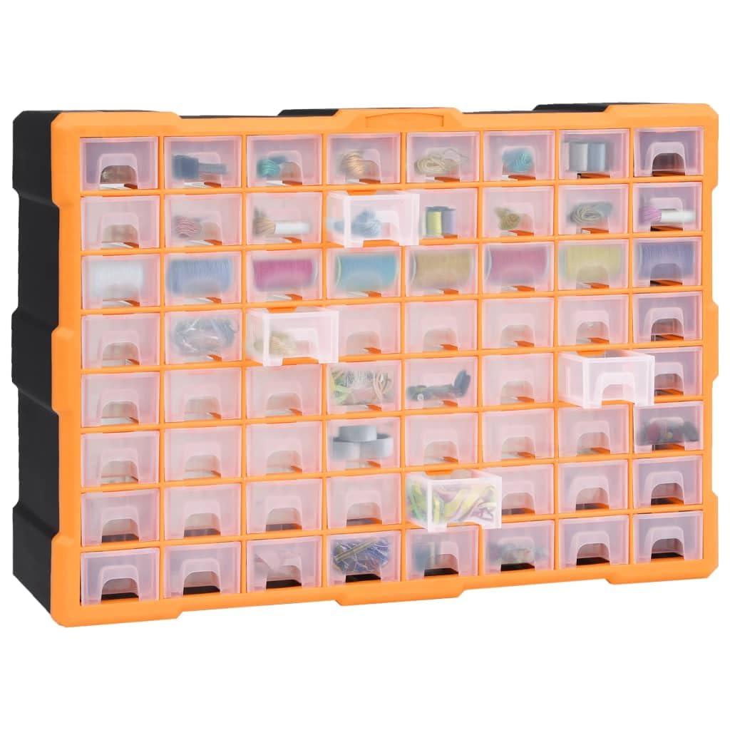Genérico Organizador multicajones con 64 cajones 52x16x37,5 cm,Bricolaje,Accesorios de Bricolaje,Organización y Almacenamiento de Herramientas,Cajas de herramientas-147579