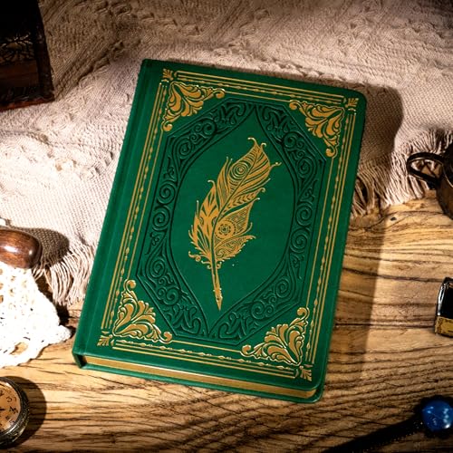 CAGIE Diário vintage para mulheres, caderno de capa dura de 320 páginas, diário pautado pela faculda