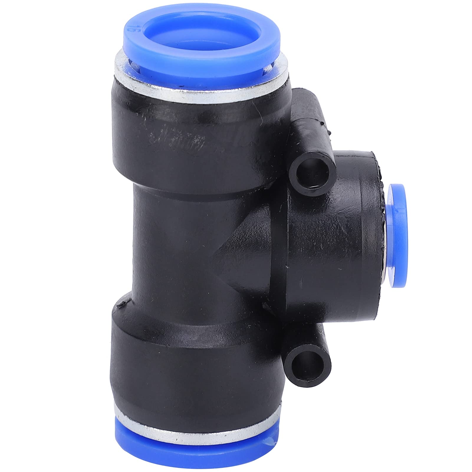 Conector rápido T Tipo Diámetro variable de 3 vías Conector de manguera de aire PU PEG16 8 16 Para sistemas de tuberías neumáticas Material PBT de plástico 25 piezas