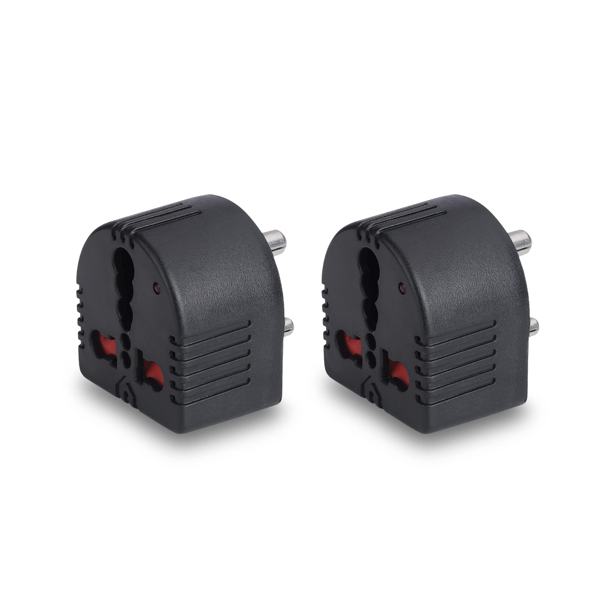 MX 3 Pin Universal Conversion Plug with Child Safety Shutter with Indicator 3pin 2pin Universal Travel Adapter Converts US to India Adapter UK to India 5 Amps to 15 Amps Adapter Universal Socket 2pcs