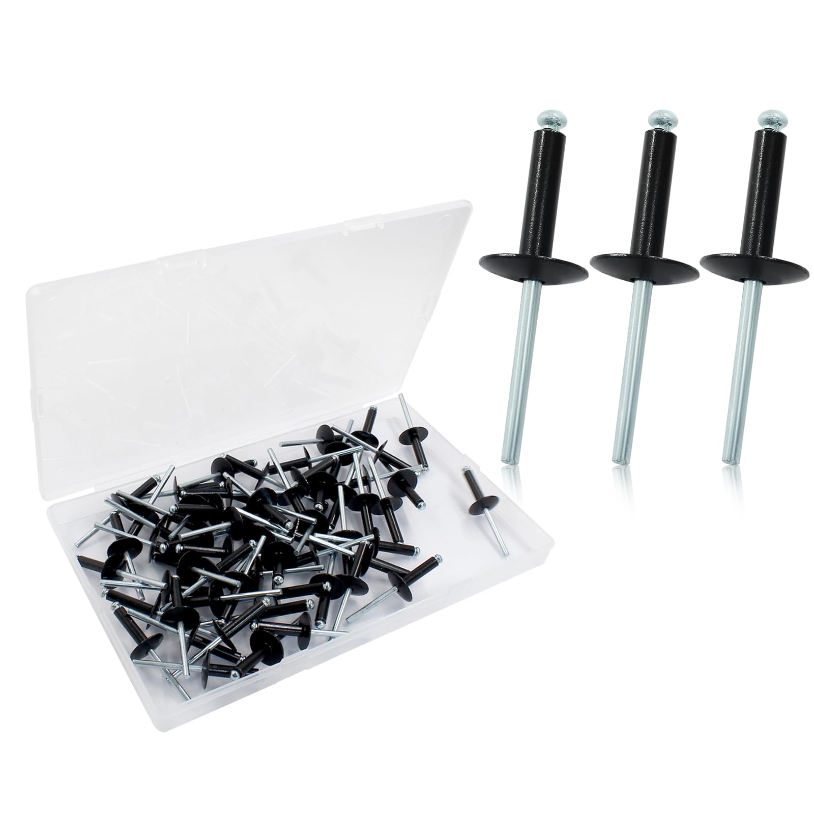 Aluminum Blind Rivets - 60 Pcs, 3/16" x 1-1/4" -7
