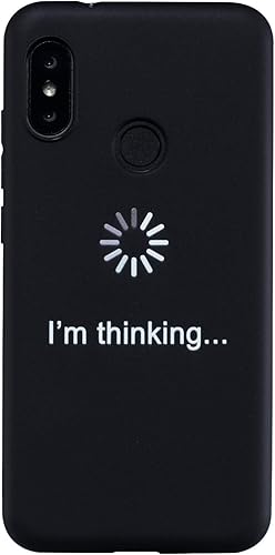 ChoosEU Cover Compatibile con Xiaomi Lite Silicone Disegni Colorate Fiore Nero Belle TPU Morbido Antiurto Gomma Custodia Slim Bumper Case Chiaro Protezione Ultra Sottile Pensiero