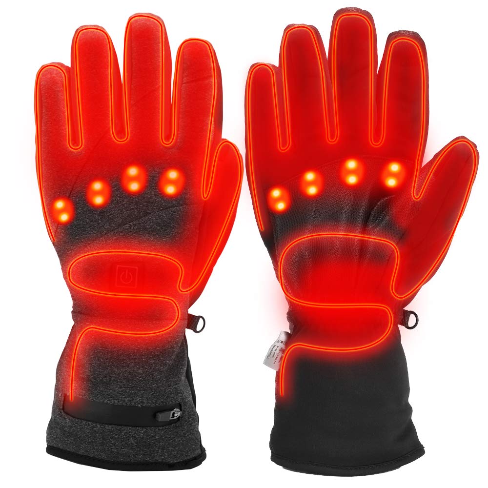 Heated Gloves,Electric Rechargeable Battery Heated Gloves for Men Women 3.7V 3600mAh,Thermal Insulate Gloves for Skiing Skating Hiking Hunting Camping and Any Outdoor Sport