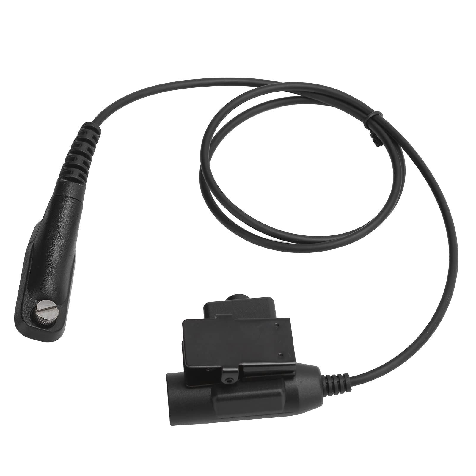 Adaptateur de Casque de Talkie-walkie, Adaptateur de Casque de Remplacement U94 PTT pour Motorola MTP850S XIR P8268 P8200 MTP6550 XPR6350, Noir