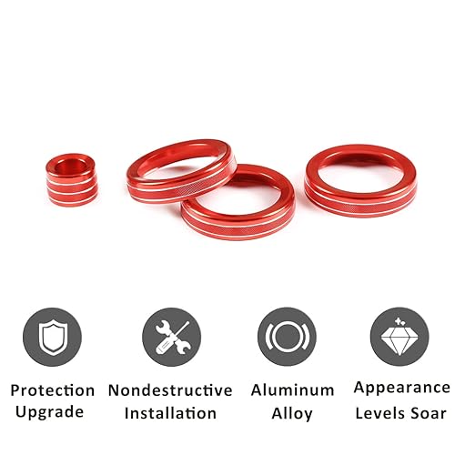 Miniatura 6 de Aleación de aluminio decoración interior del coche Audio y aire acondicionado botones ajuste para Land Rover Range Rover Evoque 2012-2018 accesorios