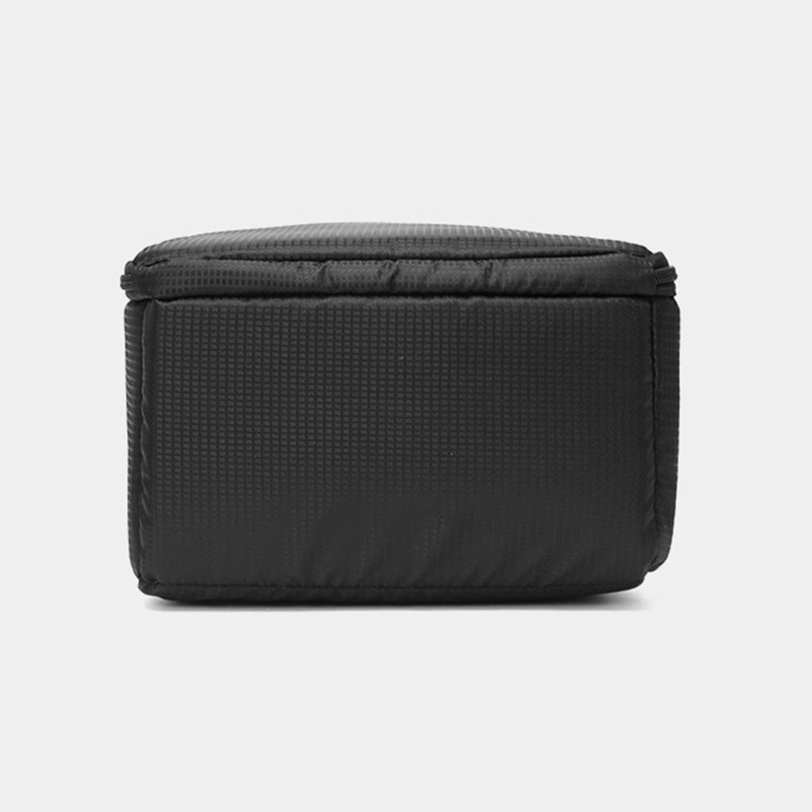 Sac Appareil Photo Housse Caméra Sacoche Rangement Objectif Antichoc Étanche Nylon Poche Insert DIY Adaptée Aux Activités Extérieures Photographie Dép, Noir