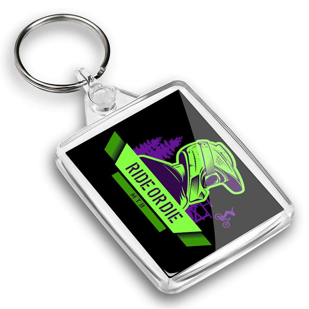 Destination Vinyl Ltd Unisex Multi 1 X Photo Keyring - Ride Or Die Mountain Bike Biker |Keychain|Keyring|Charm| #46261