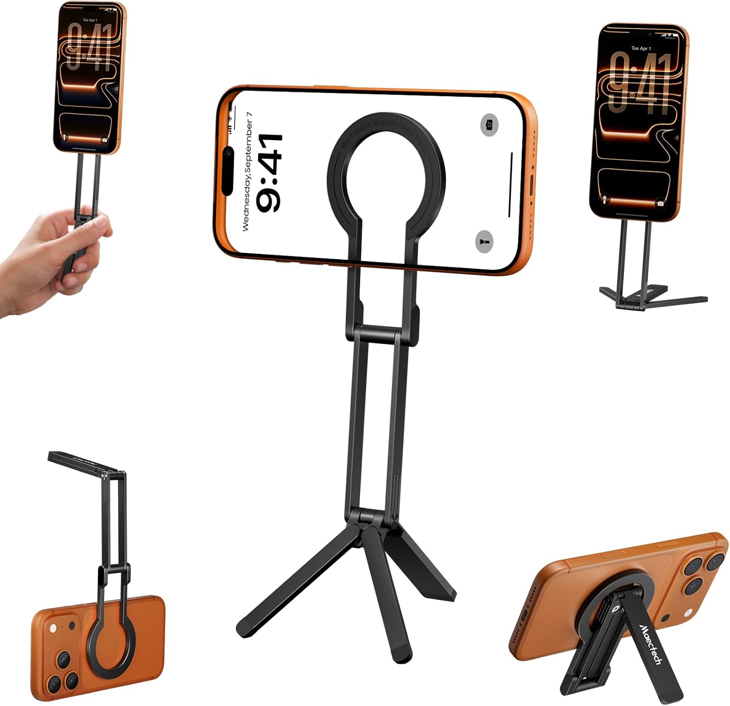 Magnetic Phone Tripod Smartphone Stand for Magsafe Tripod Phone Mount Selfie Stick for iPhone for Magsafe Accessories