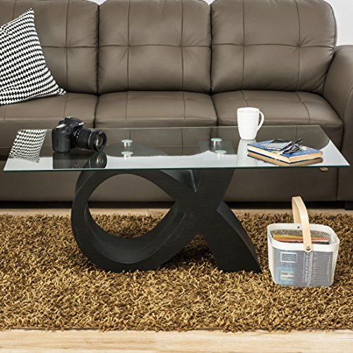 Durian Glade Coffee Table (Clear Glass)